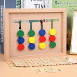 Wooden Four Color Fruit Logic Game