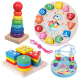 Wooden Sorting and Stacking Educational Montessori Toys